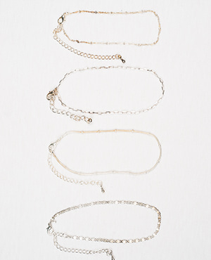 [HHS][발찌] ANKLET CHAIN SILVER_4TYPE